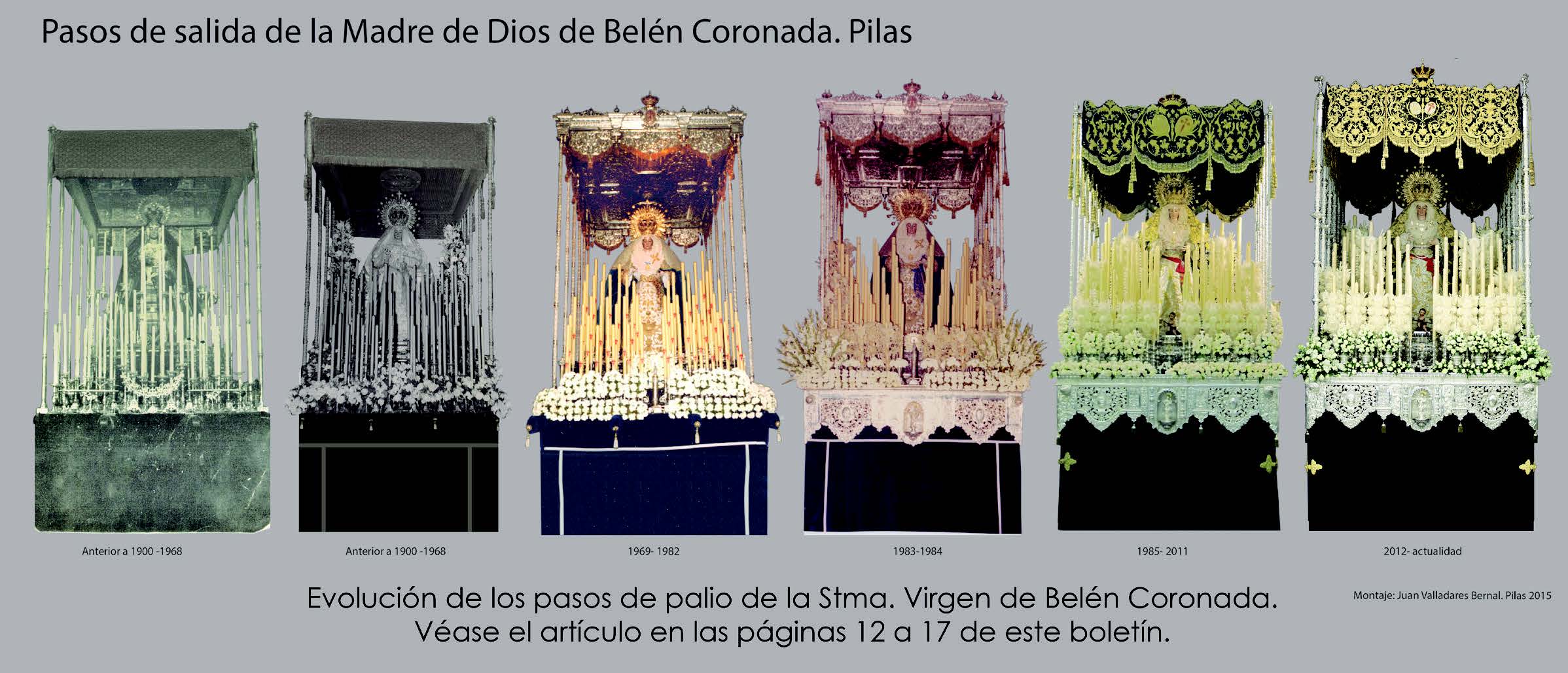 Evolución histórica de los pasos de Palio de la Santísima Virgen de Belén.